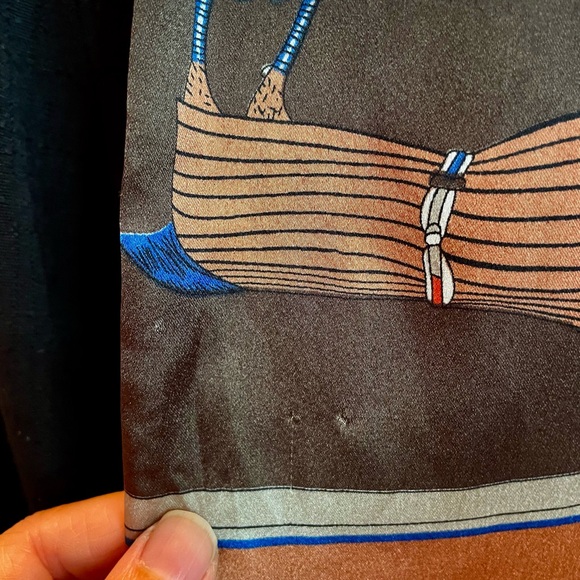 Silk Equestrian Themed Bandeau Scarf - Picture 6 of 8